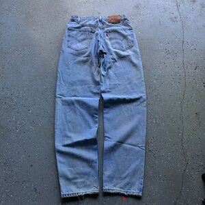 Levi's VTG 90s 550 Jeans W32 L34 Light Wash Faded Frayed Cuffs